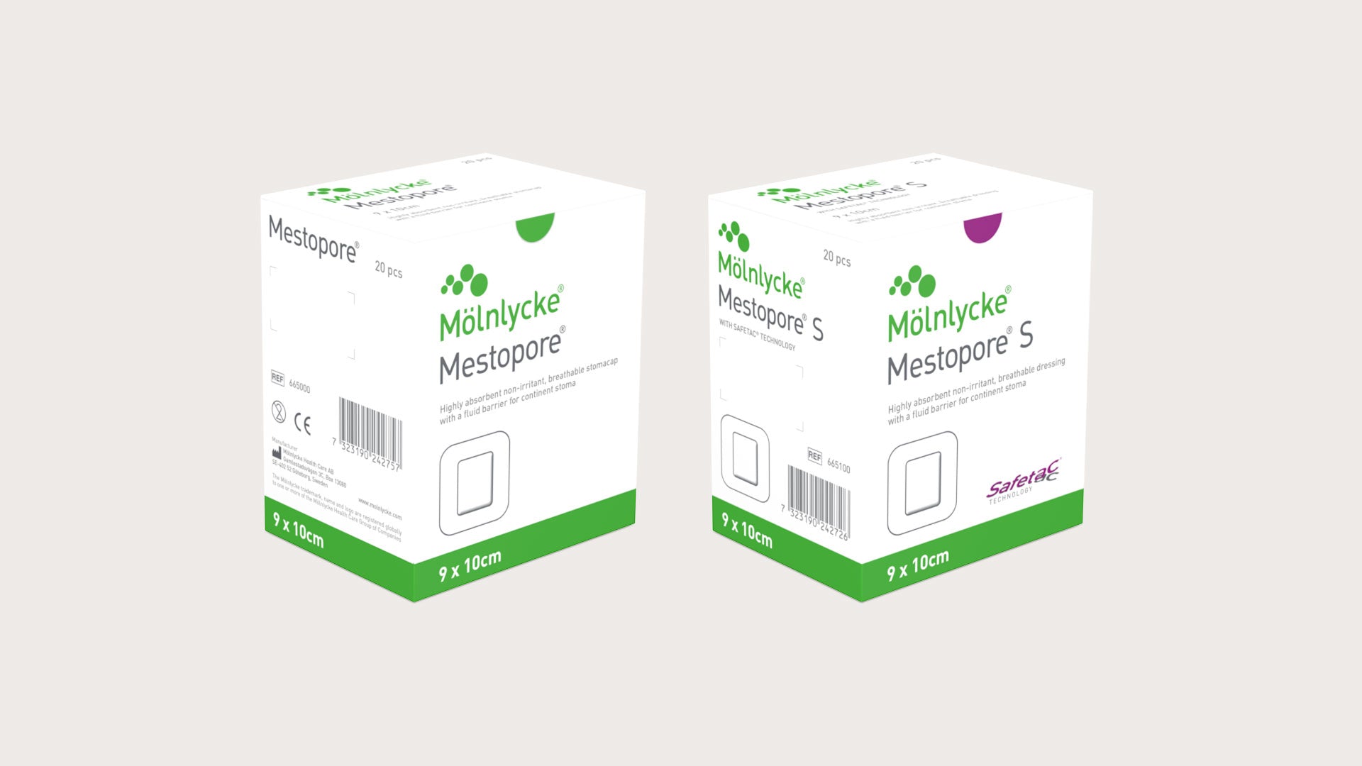 MESTOPORE - Adhesive Dressing for Continent Stoma 10x10 box of 20