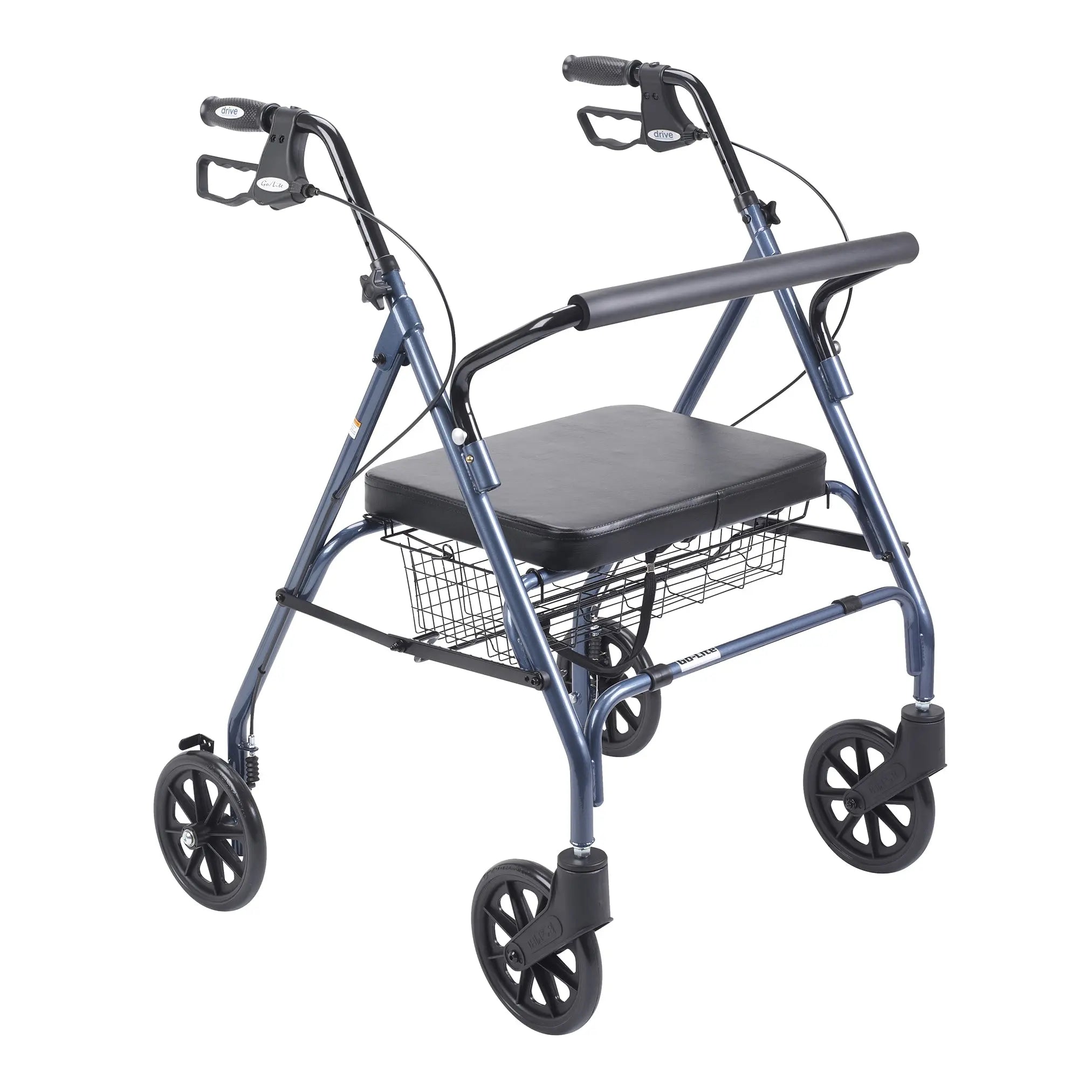 Heavy Duty Bariatric Rollator Rolling Walker with Large Padded Seat