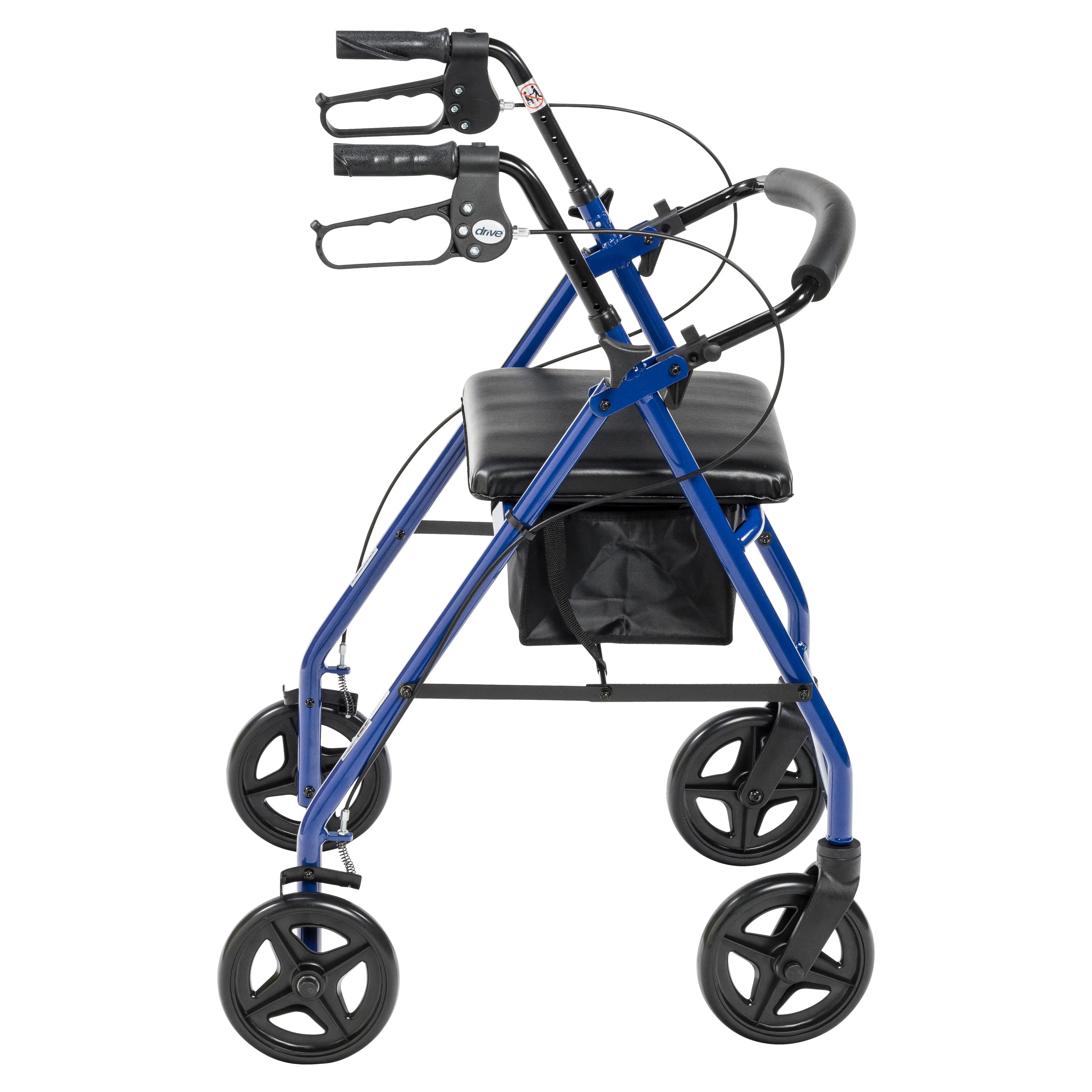 Aluminum Rollator Rolling Walker with Fold Up and Removable Back Support and Padded Seat - Home Health Store Inc