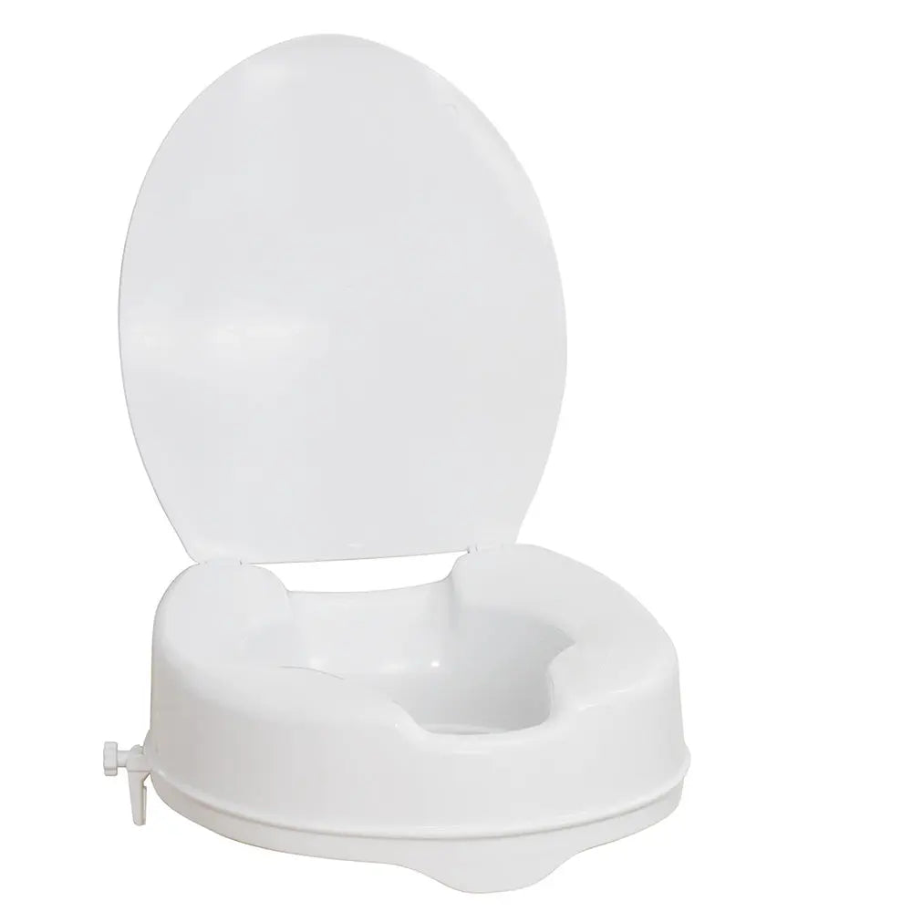 Raised Toilet Seat with Lid, White - Home Health Store Inc