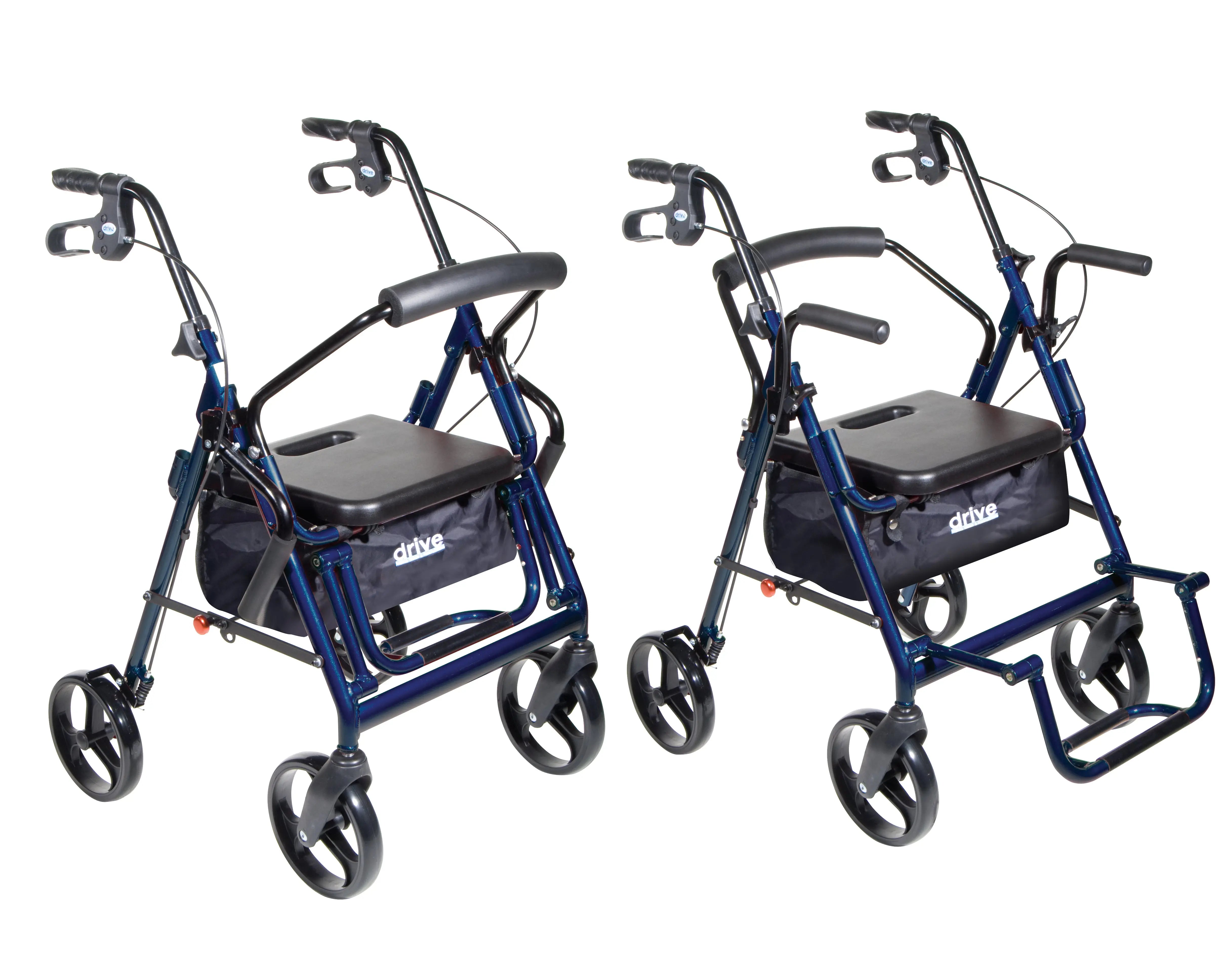 Duet Dual Function Transport Wheelchair Rollator Rolling Walker - Home Health Store Inc