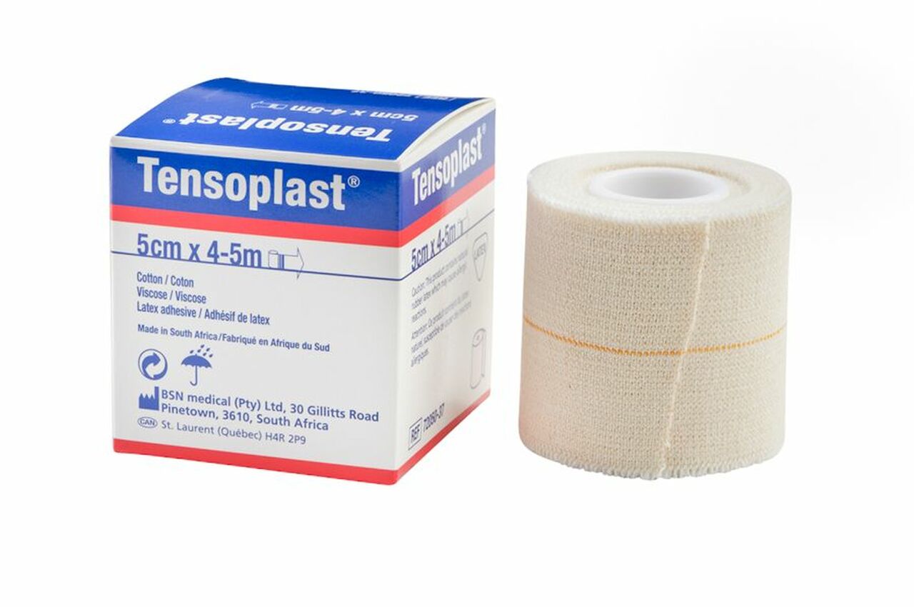 Tensoplast Robust Elastic Adhesive Cream Bandage 10cm X 4-5m (Stretched) - Box Of 12 - Home Health Store Inc