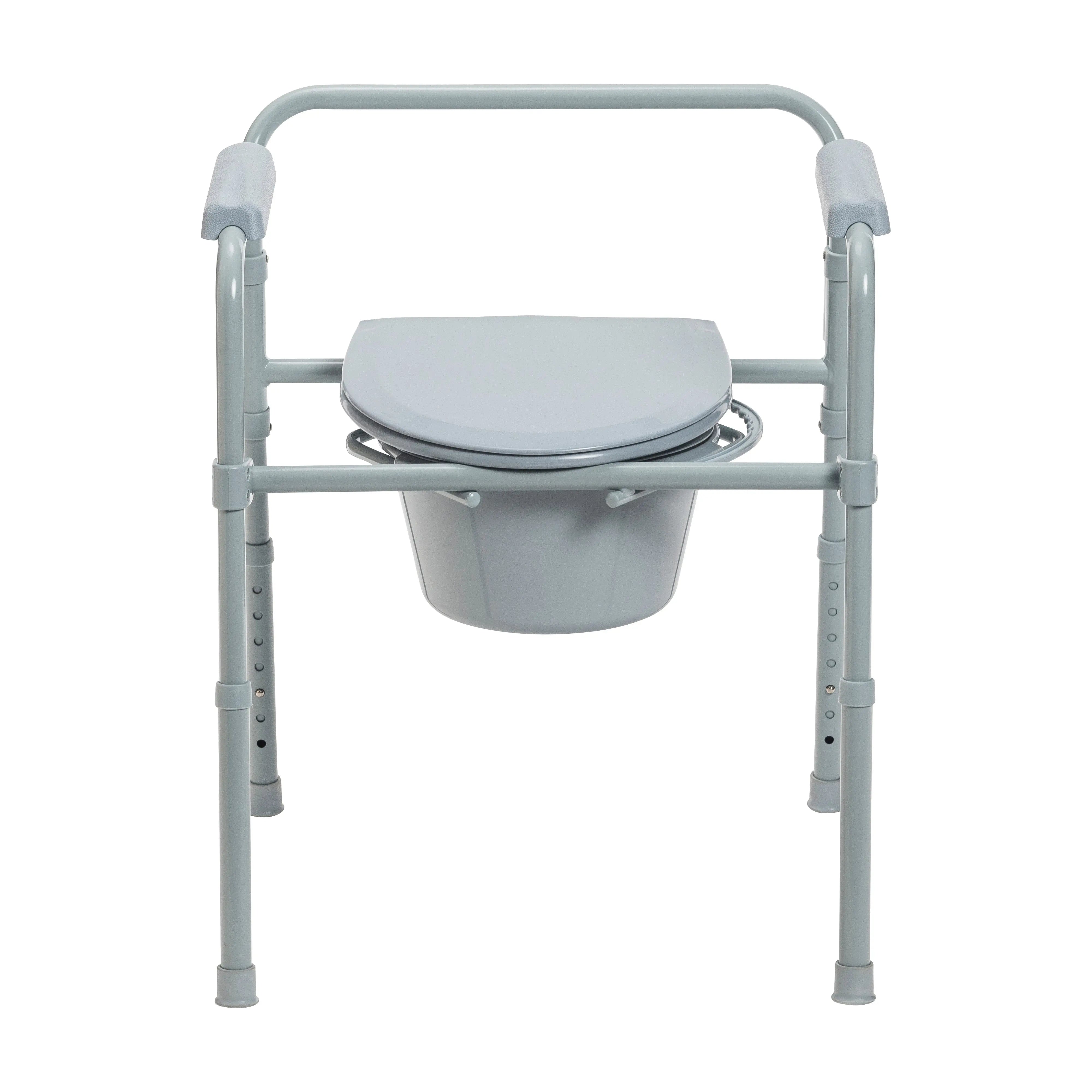 Steel Folding Deep Seat Bedside Commode - Home Health Store Inc