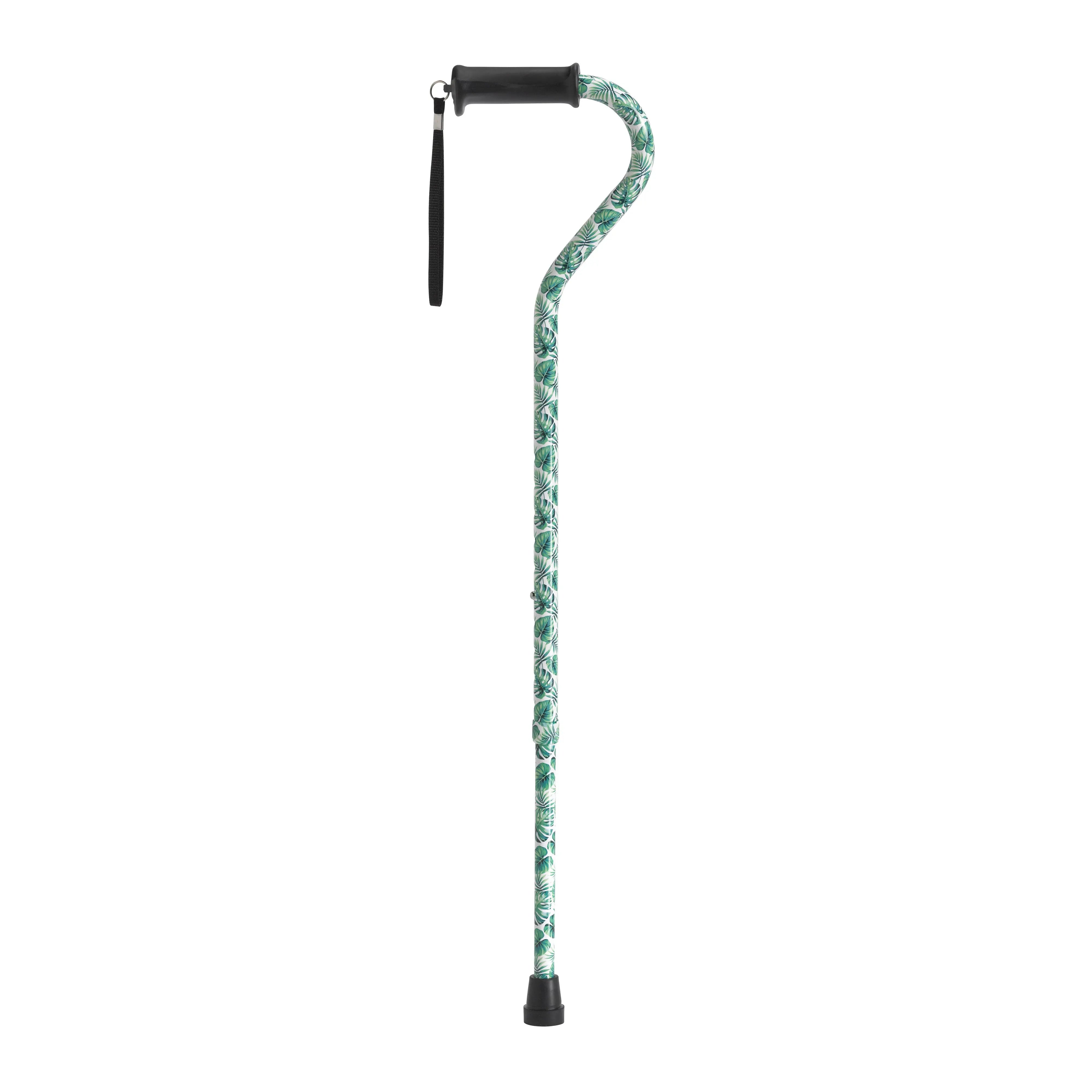 Adjustable Height Offset Handle Cane with Gel Hand Grip - Home Health Store Inc