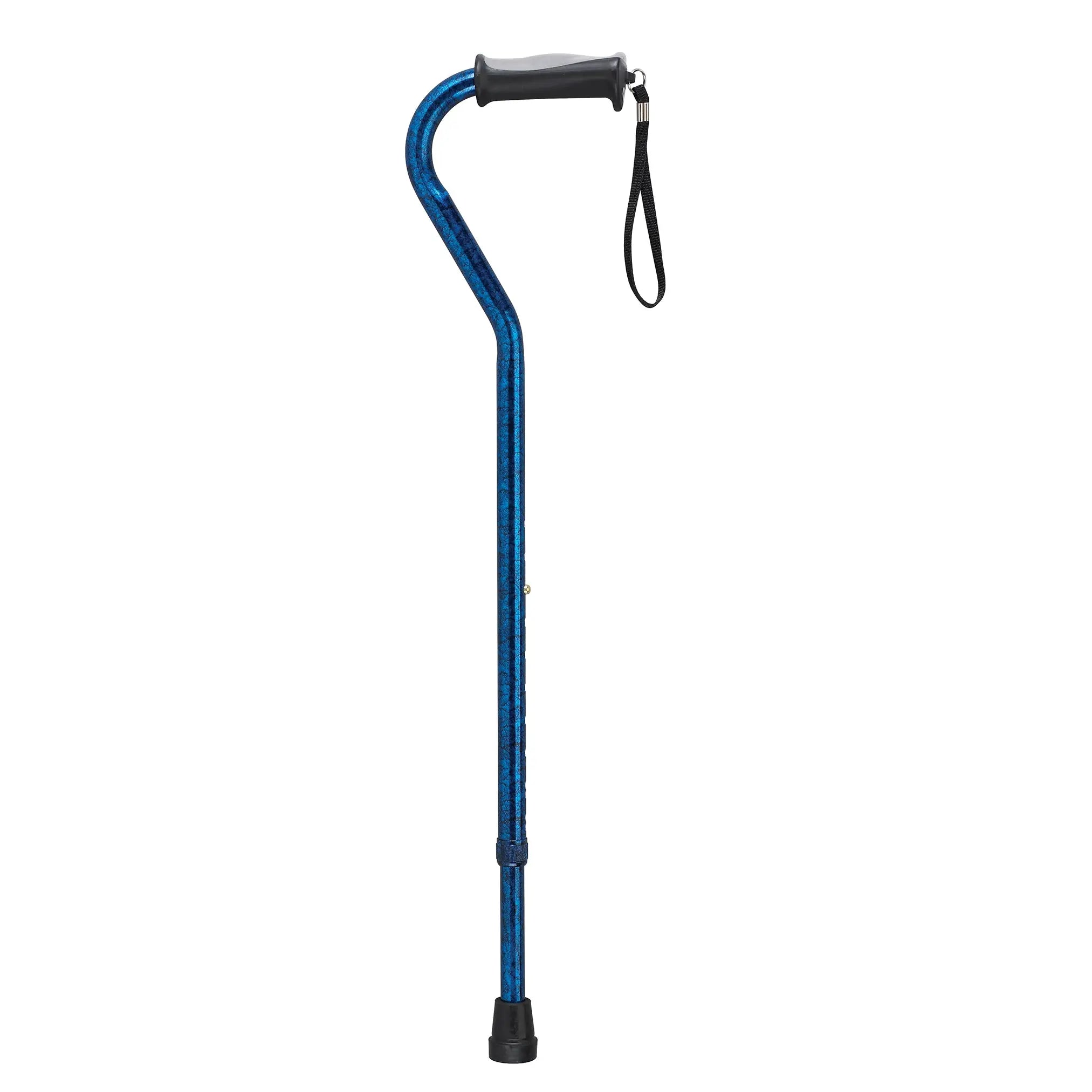 Adjustable Height Offset Handle Cane with Gel Hand Grip - Home Health Store Inc